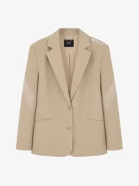 Alix The Label Dames Blazer Shiny Panel Sand