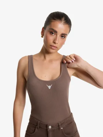 Dames Tank Top Bruin