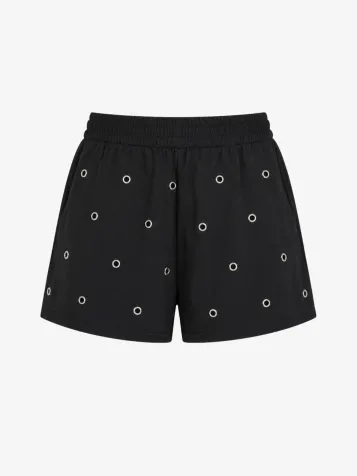 Dames Short Eyelet Navy