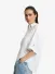 Alix The Label Dames Blouse Modal Short Sleeve Soft Wit