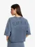 Alix The Label Dames T-shirt Cut Seam Sweat Navy