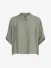 Alix The Label Dames Blouse Irregular Oversized Light Army