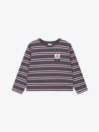 Alix Mini Unisex Longsleeve Stripe Antracite Grijs