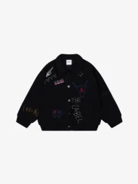 Alix Mini Unisex Jacket Patches Jacket Zwart