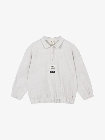 Meisjes Sweater Polo Light Grijs Melange