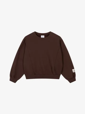 Meisjes Sweater Batwing Warm Bruin