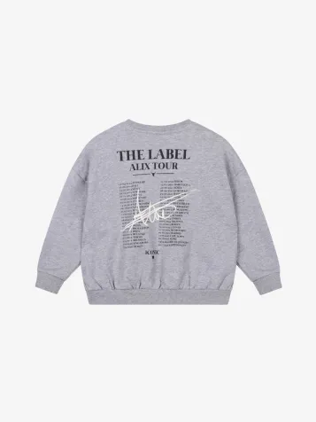 Unisex Sweater World Tour Soft Grijs Melange