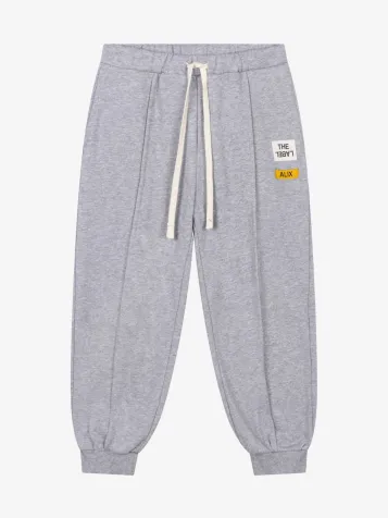 Unisex Joggingbroek Pintuck Soft Grijs Melange