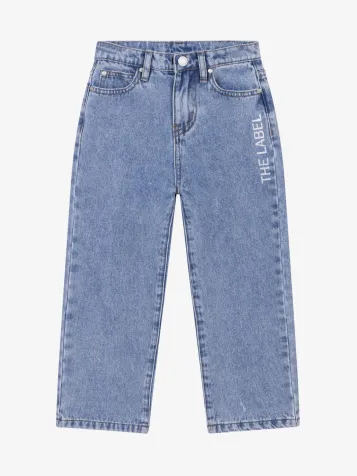Meisjes Spijkerbroek Flowy Mid Denim Blauw