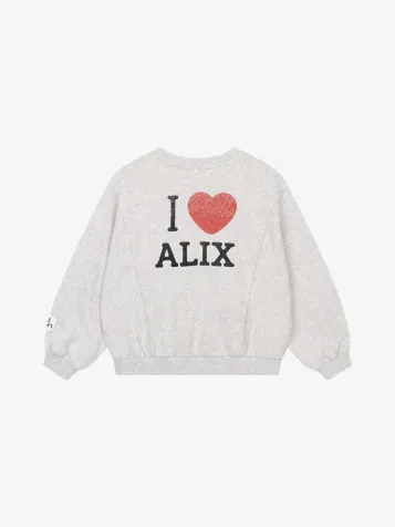 Meisjes Sweater Batwing Warm Grijs Melange