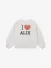 Alix Mini Meisjes Sweater Batwing Warm Grijs Melange