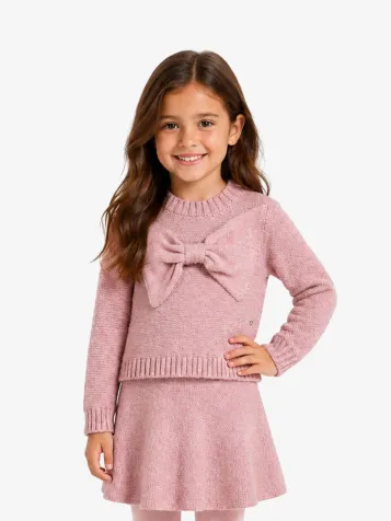 Meisjes Set Rok Knit Petal