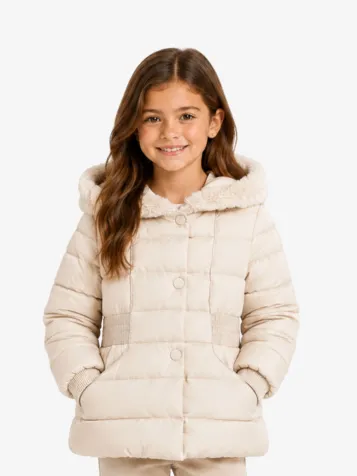 Meisjes Winterjas Champagne