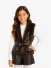 Abel & Lula Meisjes Gilet Faux Fur Truffle