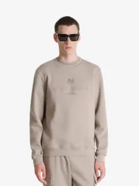 Antony Morato Sweatshirt Regular Fit Interlock Fabric With Cuneo + Embossed Lo