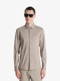 Antony Morato Shirt Napoli Slim Fit In Mercerize Cotton Fabric Grit