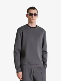 Antony Morato Sweatshirt Regular Fit Interlock Fabric With Plate On Heart Stee