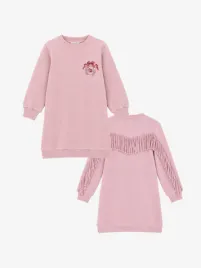 Angels Face Meisjes Jurk Jessie Fringe Sweatdress Vintage Roze