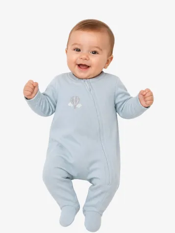 Jongens Baby Boxpakje Rits Luchtballon Blauw