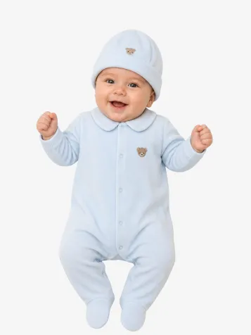 Jongens Baby Boxpakje Muts Beer Blauw