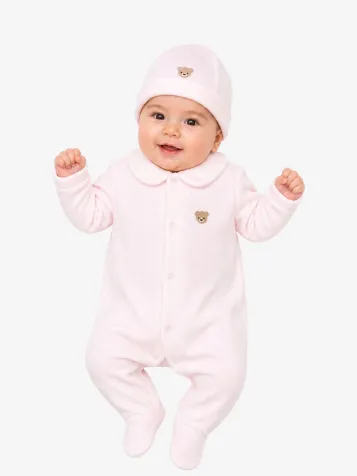 Meisjes Baby Boxpakje Muts Beer Roze
