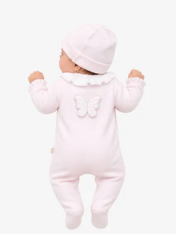 Meisjes Baby Boxpakje Muts Vlinder Roze