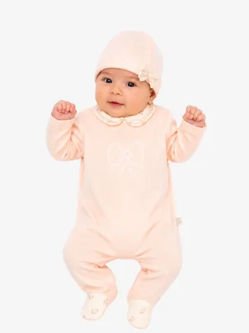 Meisjes Baby Boxpakje Muts Winter Garden Peach