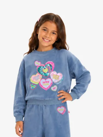 Meisjes Sweater Velvet Blauw