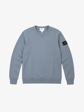 Heren Sweater Badge Steel Gray