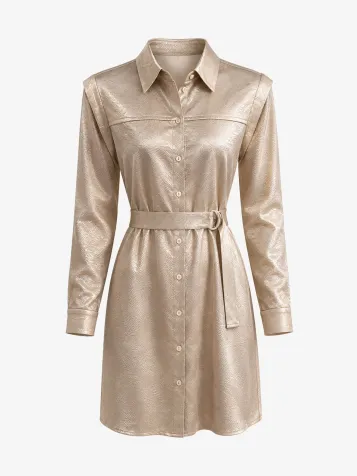 Dames Jurk Demma Light Caramel
