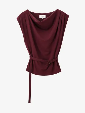 Dames Top Tansy Burgundy