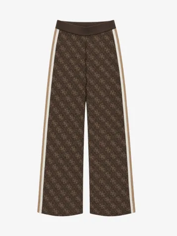 Aneira 4g Wide Leg Swtr Pant Coffee 4g Rhombus Ja