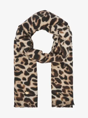 80 X 190 Cm  Printed Scarf Brown Multi