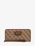 Guess Samantha Slg Lrg Zip Around Latte Logo/brown