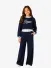 Guess Kids Punto Milano Wide Leg Pants Suiting Blue