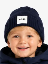 Boss Kids Jongens Baby Muts Navy
