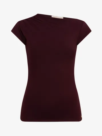 Dames Top Percy Burgundy