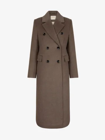 Dames Manteljas Rebecca Khaki Melange