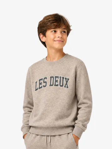 Jongens Sweater College Dark Sand Melange