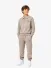 Les Deux Kids Jongens Sweater Polo College Rugby Dark Sand Melange