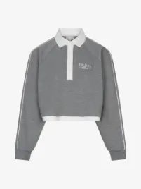 The Lola Club Dames Sweater Polo Kaya Grijs Melange