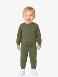 Lyle & Scott Junior Jongens Baby Joggingpak Fatigue Olive Groen