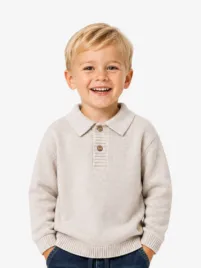 Mayoral Jongens Trui Polo Knit Oat