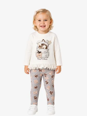 Meisjes Set Legging Soy Heather Grey