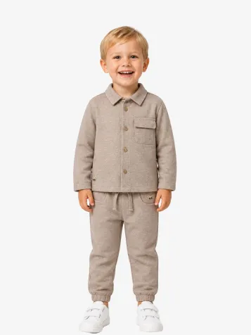 Jongens Set Overshirt Truffle