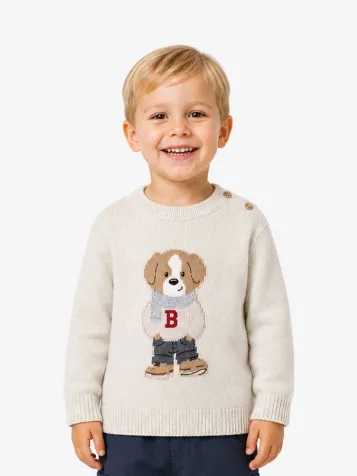 Jongens Trui Knit Sweater Stone