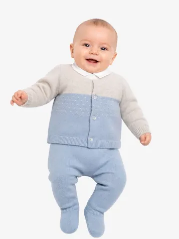 Jongens Baby Set Knit Sky
