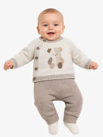 Jongens Baby Set Knit Mocha