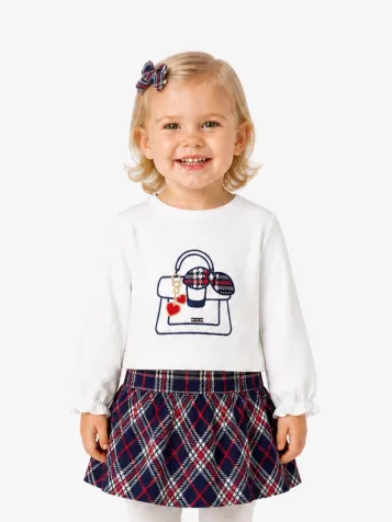 Meisjes Set Rok Navy