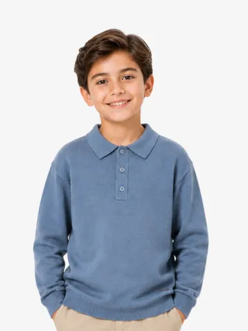 Jongens Trui Polo Knit Glacial